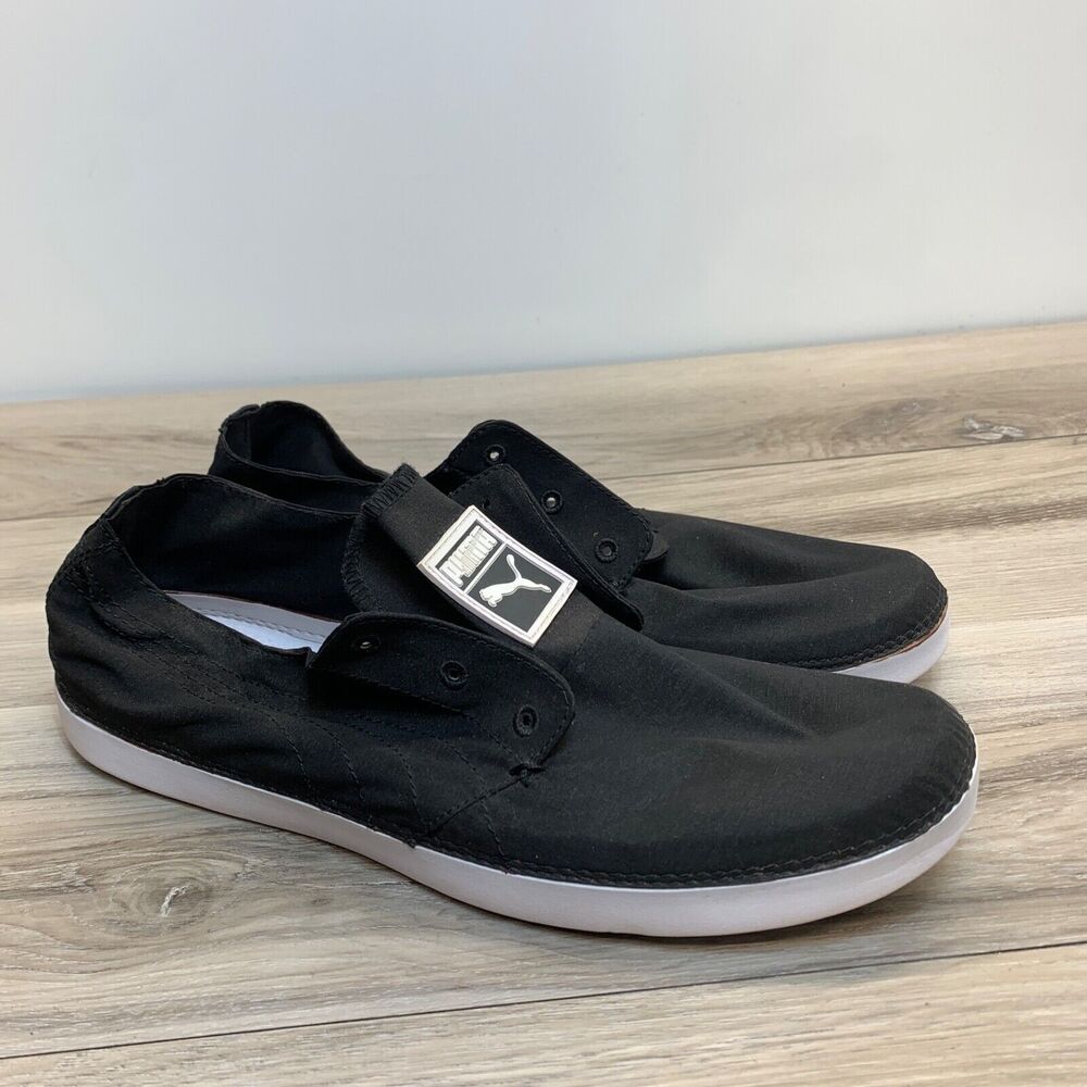 Puma Sport Black Trainer Lifestyle Shoes Shower Beach Lightweight Men 10.5 EU 44